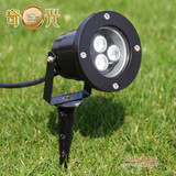 新品特价LED地插灯插地灯草坪绿化照明泛光灯3w大功率投射花园灯