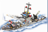 正版沃玛益智类玩具乐高式拼插积木沃马J5628 驱逐舰儿童玩具批发