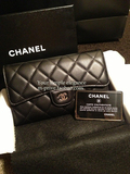 法国巴黎代购直邮Chanel香奈儿羊皮CF经典菱格女士长款翻盖钱包