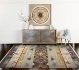 印度进口黄麻手编地毯美式乡村北欧现代客厅地毯茶几沙发垫卧室毯
