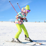 2015新款正品Gsou Snow滑雪服套装女款防风防水保暖迷彩滑雪衣裤