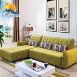 阳光生活多功能折叠组合小户型转角客厅沙发布艺可拆洗两用沙发床