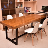 简约现代实木电脑桌会议长桌工作台大型会议桌多人办公桌培训桌