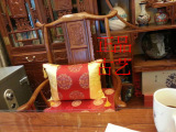 包邮中式古典红木实木仿古家具沙发靠枕靠垫抱枕靠背腰枕绸缎含芯