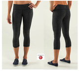 lululemon瑜伽服女翘臀专业运动跑步弹力紧身裤速干健身7分裤代购