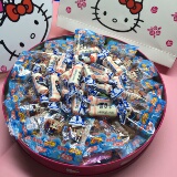 包邮KT猫铁艺礼盒40颗不二家棒棒糖19颗大白兔奶糖生日礼物情人节