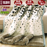 创信恒源祥拉舍尔毛毯双层加厚冬季盖毯双人单人珊瑚绒毯子午睡毯