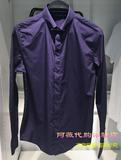 B1CA63203太平鸟男装2016秋季新款正品代购/男士紫色修身长袖衬衫