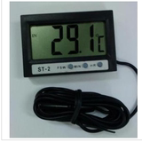 上海精创可测室内外温度 ST-2 汽车车用家用温度计带时钟