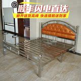 不锈钢床欧式公寓双人床简约拼接1.8米1.5米钢皮铁艺床/可定制304