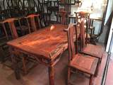 红木家具老挝大红酸枝长方形餐桌交趾黄檀实木餐桌半成品