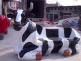 玻璃钢奶牛雕塑仿真动物牛座椅雕塑公园游乐场创意休闲椅景观装饰