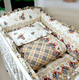 婴儿床上用品套件 床围 四五六十件套 宝宝床品 纯棉可订做 包邮