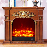 1.2米欧式壁炉架美式壁炉装饰柜电壁炉芯仿真火白色/深色实木雕花