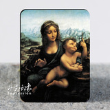 达.芬奇油画作品 柏诺瓦的圣母 创意冰箱贴 欧式风格人物装饰磁贴