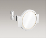 科勒正品K-10479T-CP欣嘉丽449mm圆形浴室镜子化妆镜带LED灯