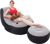 充气懒人沙发椅子组合躺椅含脚蹬  创意单人位休闲椅子 包装安全