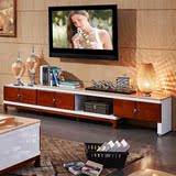电视柜现代简约 小户型组装客厅大理石储物地柜 烤漆可伸缩电视柜