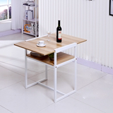 特价简易伸缩折叠餐桌电脑桌简约现代双层小户型桌子方形折叠饭桌