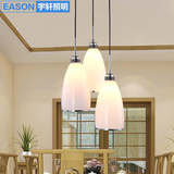 简约大气LED餐厅饭厅吊灯3头 个性咖啡厅吧台柜台单头吊灯可调光