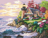客厅餐厅卧室diy手绘数字油画特价包邮风景结婚情侣40 50海边的梦