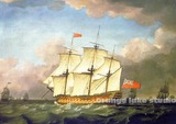 离开英吉利海峡的胜利号 布画芯 怀旧油画 海洋风格 欧式装饰画