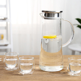 家用耐高温冷水壶 玻璃凉水杯耐热透明凉水壶防爆茶具果汁壶套装