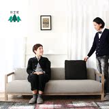 小户型布艺沙发组合可拆洗实木单人双人位沙发日式韩式三人位沙发