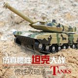 宝宝声光大号坦克越野战车99式导弹装甲车军事模型惯性儿童玩具车