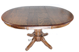 欧式美式餐桌 实木餐桌圆桌   可伸缩餐桌 田园休闲折叠餐桌