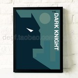 蝙蝠侠DARK KNIGHT 装饰画客厅现代实木有框画办公室宜家相框挂画