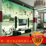 中式3D立体客厅大型壁画唐韵山水风景电视背景墙纸无缝无纺布壁纸