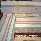 外贸色织纯棉绗缝水洗沙发垫坐垫飘窗垫不掉色不起球加厚防滑特价