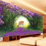 5D钻石绣最新款客厅魔方钻石画满钻欧式花园小屋紫色拱行花朵油画
