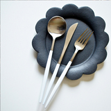 象有秘密 不锈钢刀叉勺套装欧式白银西餐餐具四件套牛排刀叉勺子