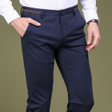 夏季休闲男士西裤薄款修身弹力小脚西装裤男英伦商务青年韩版裤子