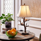 美式乡村客厅装饰台灯欧式复古创意床头灯实用书房卧室小鸟桌灯