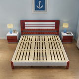 宜家实木床1.8米松木床铺1.2m简易儿童单人床白色简约现代双人床