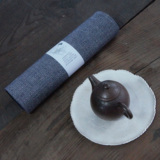 手织布老粗布双面茶席茶垫 植物草木染色 桌布桌旗 可定制不亦