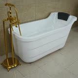 亚克力浴缸高靠背贵妃浴缸-独立式儿童浴缸浴盆1.1米-1.3米