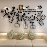 3d立体墙贴亚克力相框照片树组合创意温馨客厅电视床头装饰贴纸画