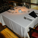 yeetex 全棉白色酒店桌布欧式纯色台布 高档咖啡厅西餐厅桌布