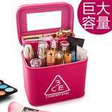 化妆包便携 韩国3ce大容量手提旅行防水随身化妆箱收纳包
