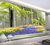 定制大型3D立体壁画 客厅沙发电视背景墙纸壁纸 大树风景无缝墙纸