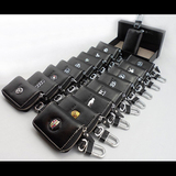 高档真皮带车标汽车钥匙包专车专用钥匙包宝马、奔驰、奥迪、路虎