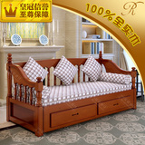 新款宜家实木沙发床多功能沙发床两用可折叠储物实木沙发床