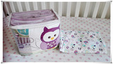 外贸正品  婴儿床床围  宝宝夹棉防撞围栏4片式  紫色小鸟