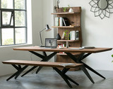loft美式铁艺餐桌工业风餐桌复古办公桌会议桌设计师长桌实木餐桌