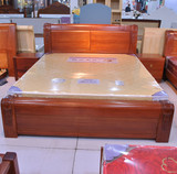 全实木海棠木床1.8米1.5双人床小红木家具优越于红橡木水曲柳床