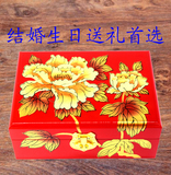 平遥漆器复古首饰盒实木质结婚生日礼品欧中公主化妆盒梳妆收纳盒